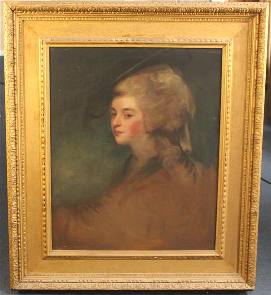 After Sir Joshua Reynolds Portrait of Georgiana Spencer, Duchess of Devonshire, c.1780-81 28.5 x 23in.